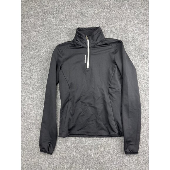 Rossignol Pullover Womens Small Black 1/4 Zip Warm Base Layer Ski Top Stretch - Picture 1 of 8